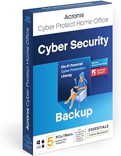 Acronis Cyber Protect Home Office 2023 Essentials 5 PC/Mac 1 Jahr Windows/Mac/Android/iOS nur Backup Aktivierungscode per Post