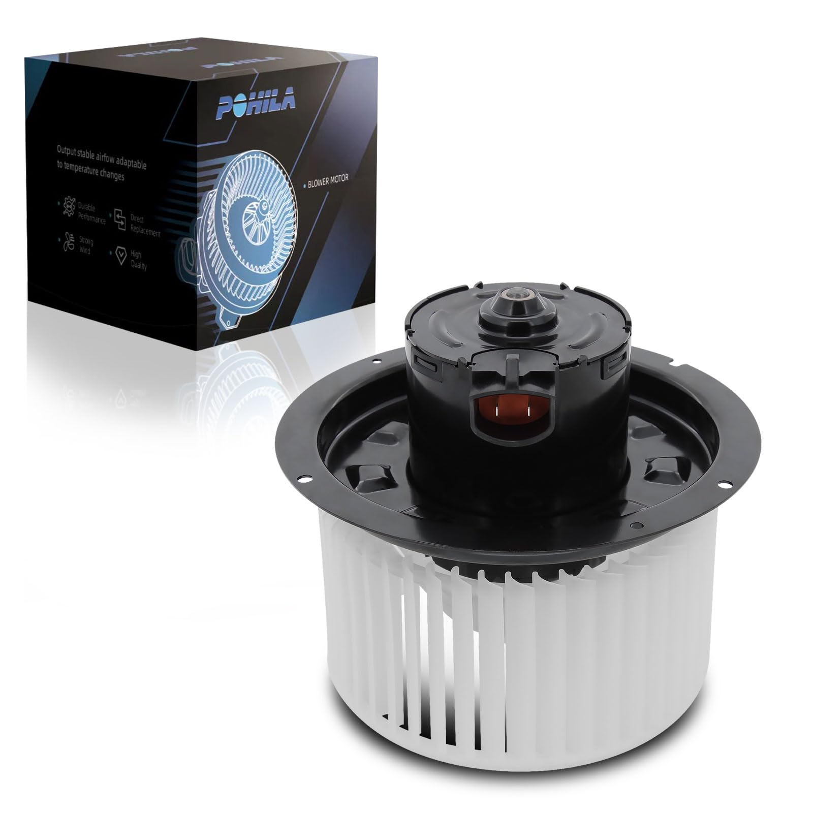 POHILA 700099 HVAC Blower Motor with Fan Cage Compatible with Ford F250 F350 Super Duty 1999-2007, Excursion 2000-2005 Heater Blower Motor Fan