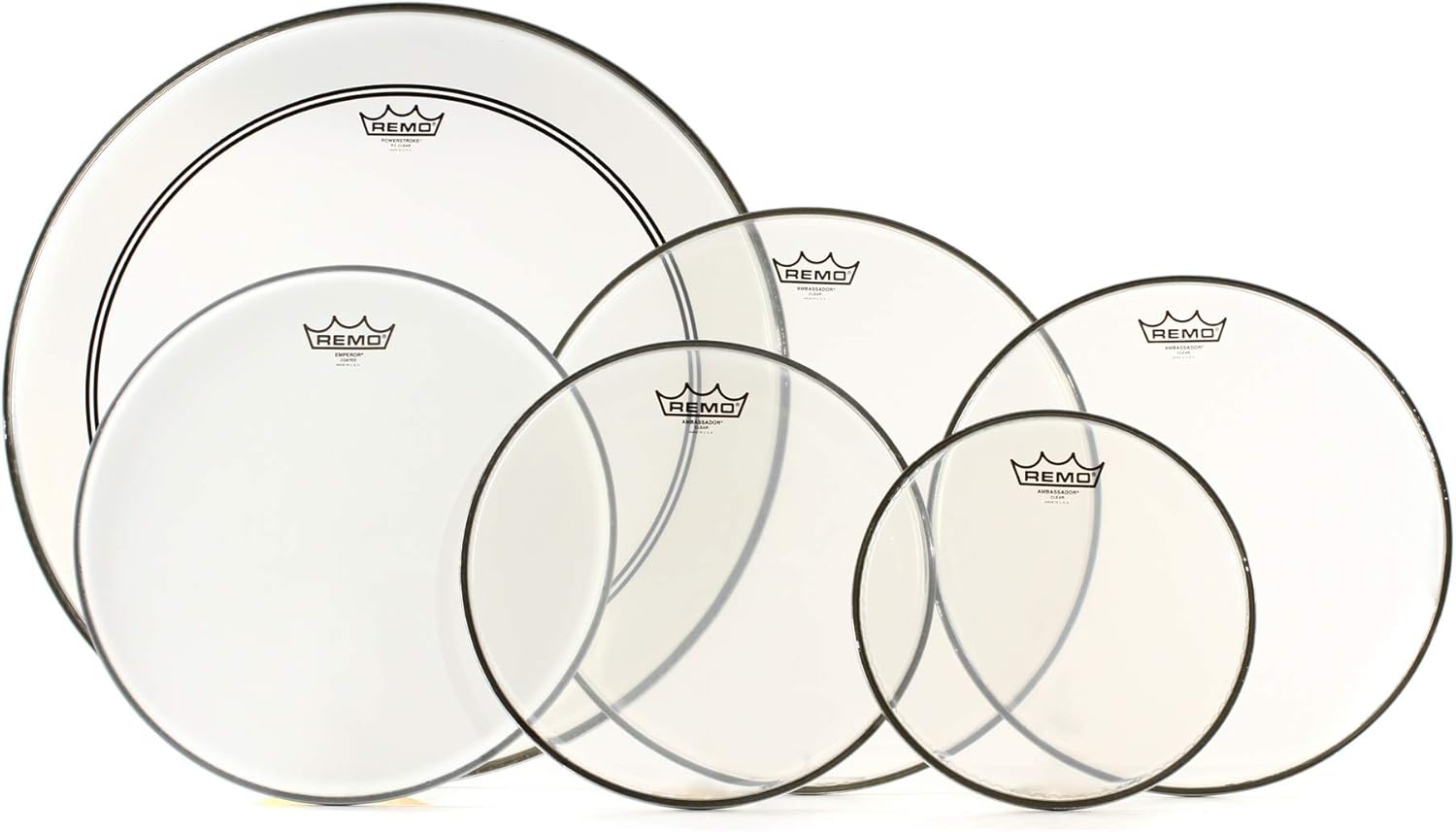 Remo 6-piece Drumhead Pack for Toms, Snare, Kick