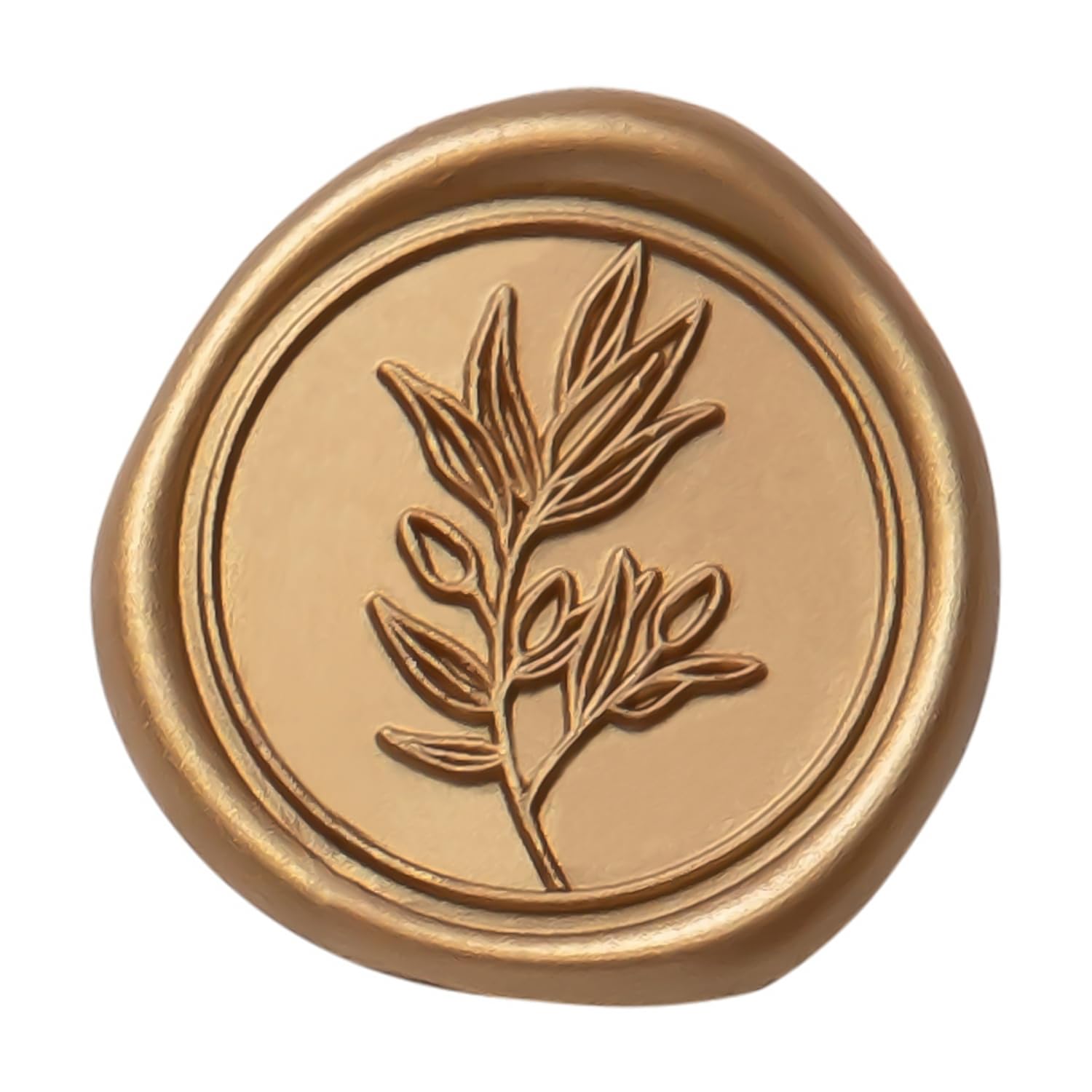 PONATIA Antique Gold Wax Seal Stickers - 50 Pcs Self- Adhesive Wedding Seal Stickers, Perfect for Wedding Invitation Cards, Envelopes Christmas Cards,