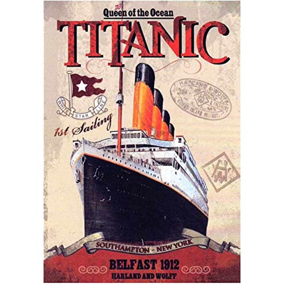 Wee Blue Coo Travel Titanic Liner Disaster Queen Ocean Picture Wall Art Print