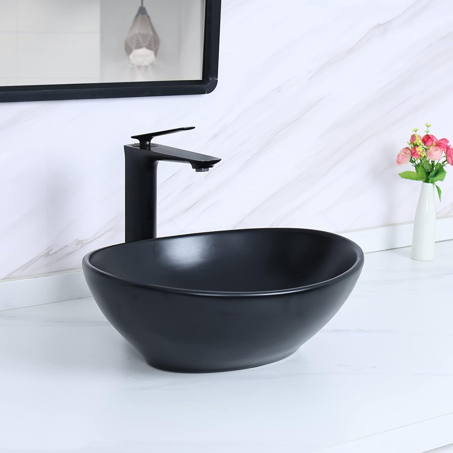 See full amazon price history chart for Qualito Black Table Top Wash Basin for Bathroom, Living Room, Hall, Dinning Room | Countertop/Over Counter Ceramic Vessel Sink/Basin (Black, 16x14 Inch) Qualito Black Table Top Wash Basin for Bathroom, Living Room, Hall, Dinning Room | Countertop/Over Counter Ceramic Vessel Sink/Basin (Black, 16x14 Inch) (B0CY8PMWQM) Amazon Price History, Amazon Price Tracker
