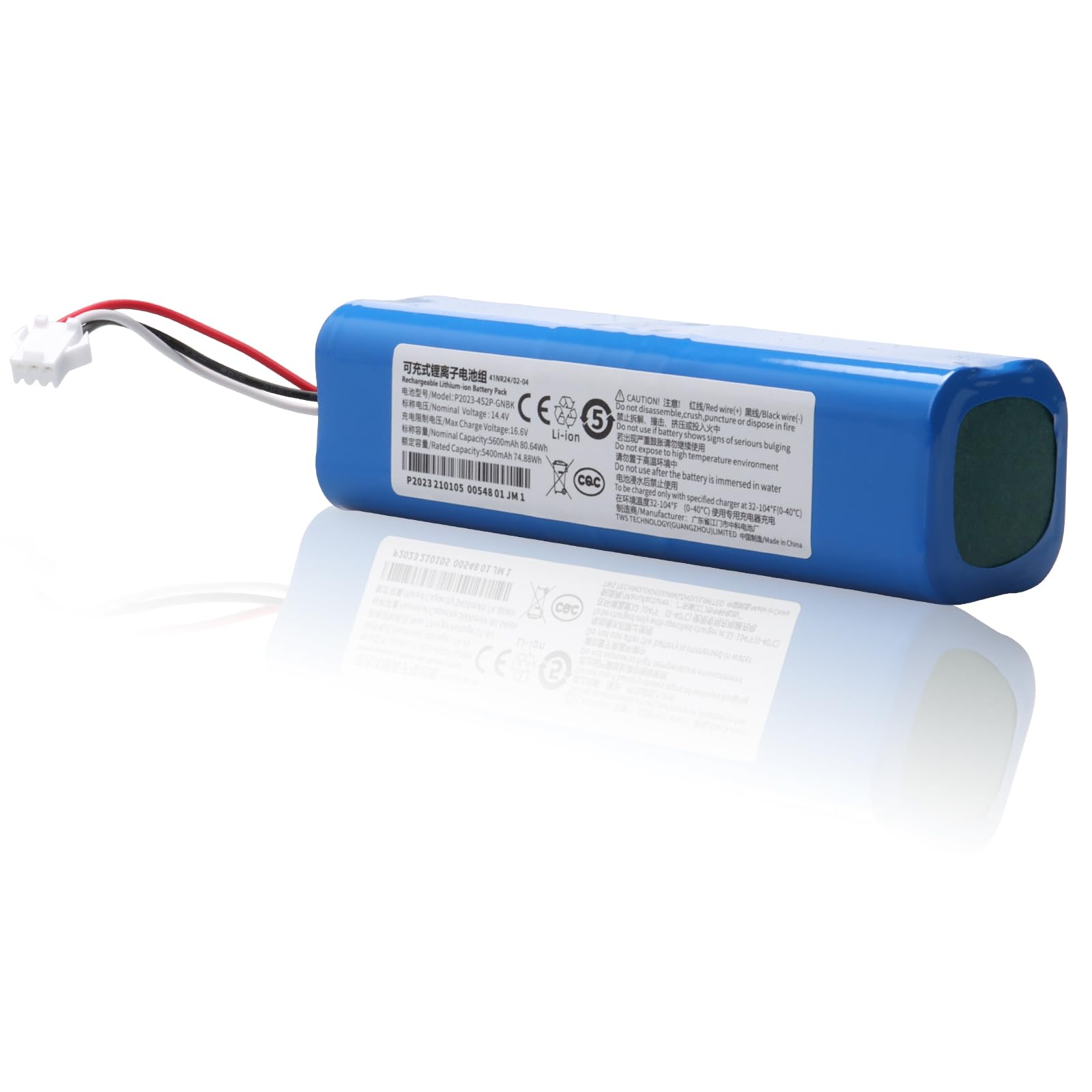 5600mAh Replacement Sweeper Battery for Proscenic M7 Pro M8 Pro M7 Max,Uoni V980 Max V980 Plus Roidmi Eve Plus, Lydsto R1, VIOMI S9,ROIDMI EVE Plus,Onson J30 Pro Robot Vacuum Cleaner 14.4V