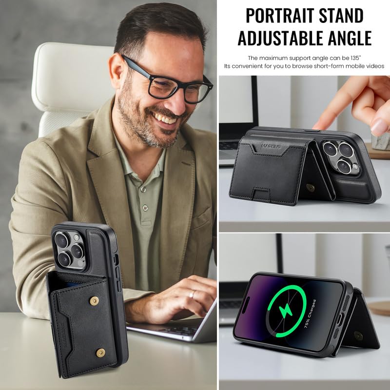 Funda monedero iPhone 14 Pro que evita robos de tarjetas y caídas 7