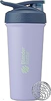 Vista 19 de BlenderBottle Strada Taza mezcladora, botella de agua aislada. de acero inoxidable. con batidor de alambre, 24 onzas, negro
