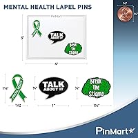 Vista 4 de PinMart's Suicide Prevention And Mental Health Awareness Enamel Lapel Pin - Enamel Pin Set and Lapel Pins Bulk for Backpacks, Bags, Hats, or Talk