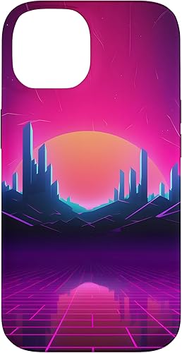Miniatura 4 de Funda para iPhone 15 Synthwave City Retrowave 80s Vaporwave