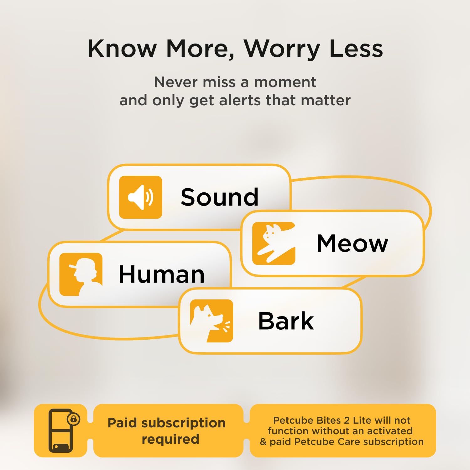 Petcube Bites 2 Lite + Extra Care Service with Smart Alerts [Paid in-App Subscription] | Interactive WiFi Pet Monitoring Camera with Phone App and Treat Dispenser, 1080p HD Video, Night Vision - image 6
