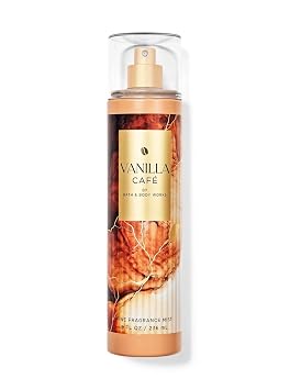 Bath and Body Fine Fragrance Mist VANILLA CAFE 8oz Body Spray Mist Bottle