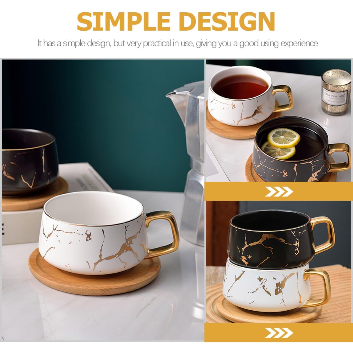 Mikinona Keramik Kaffeebecher Satz Mattweiß Zarter Milchbecher mit Untertasse Langlebig Bürotauglich Ergonomischer Griff Geschenk für Kaffeeliebhaber