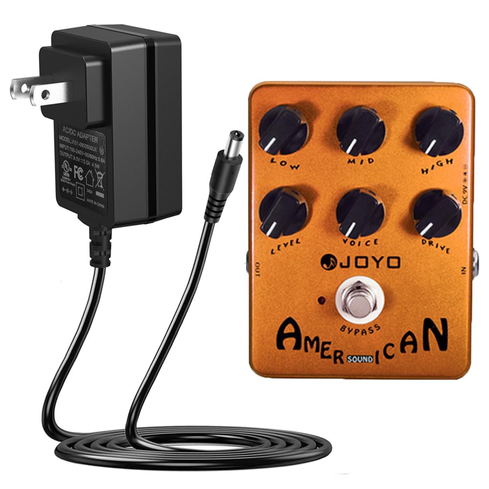 JOYO American Sound Amp Simulator Pedal JF-14 with DC 9V 500mA Pedal Power Adapter : Musical Instruments