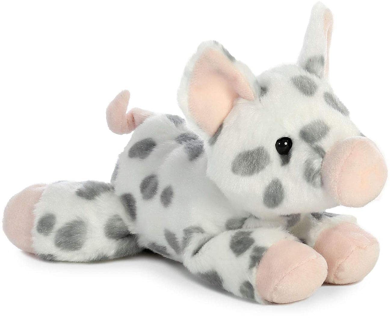 Aurora, 31743, Mini Flopsies Spotted Pig, 8in, Soft Toy, White