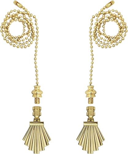 Miniatura 6 de Royal Designs, Inc. Acabado Art Deco con cadena de tracción de abanico, latón pulido, paquete de 1