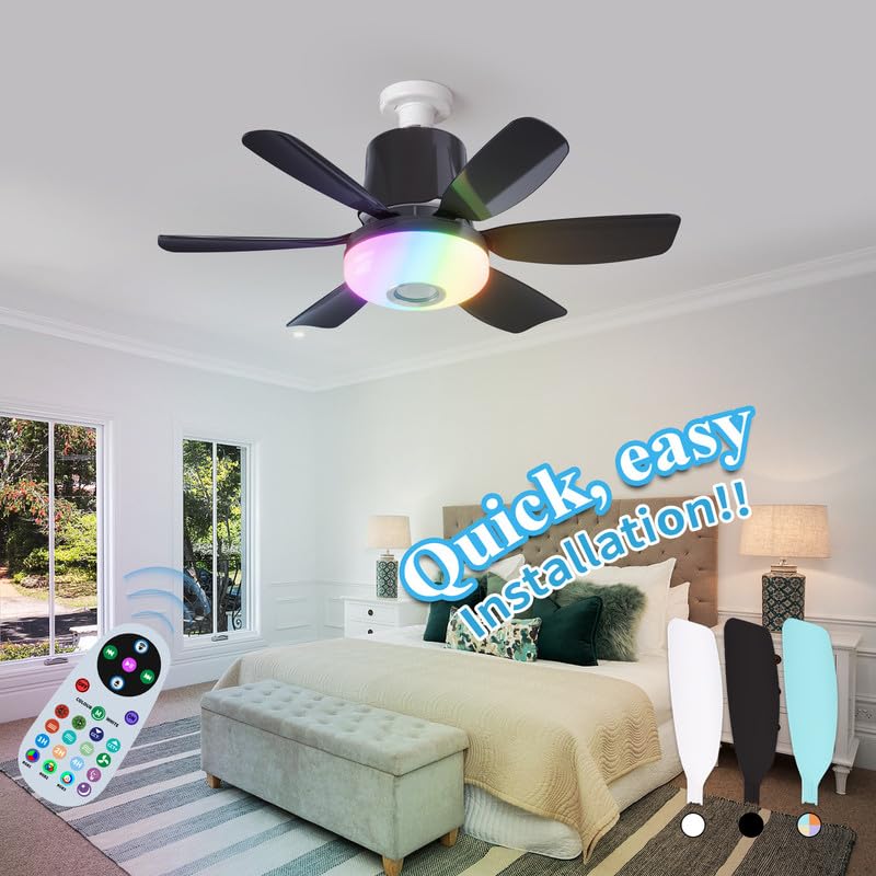 Ventilador de techo con altavoz Bluetooth integrado para refrescar y ambientar 2