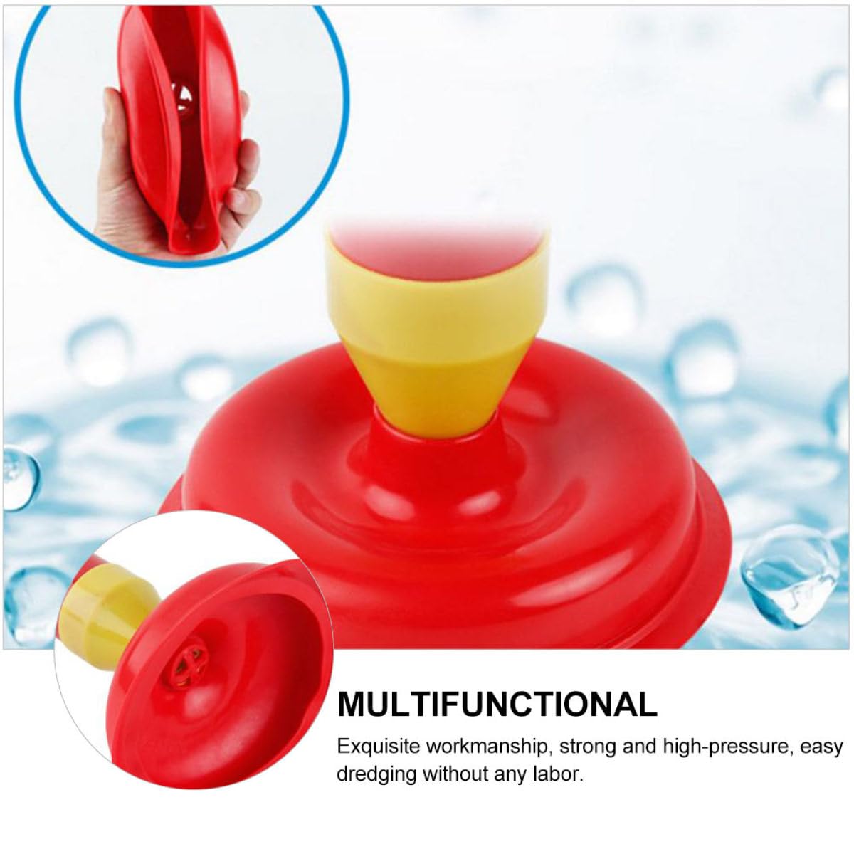 2 Stück Toilettensaugnäpfe aus Gummi Wc Pömpel mit Ergonomischem Griff Verstopfungslöser für Toilette Badewanne und Waschbecken Badezimmer Reinigungswerkzeug
