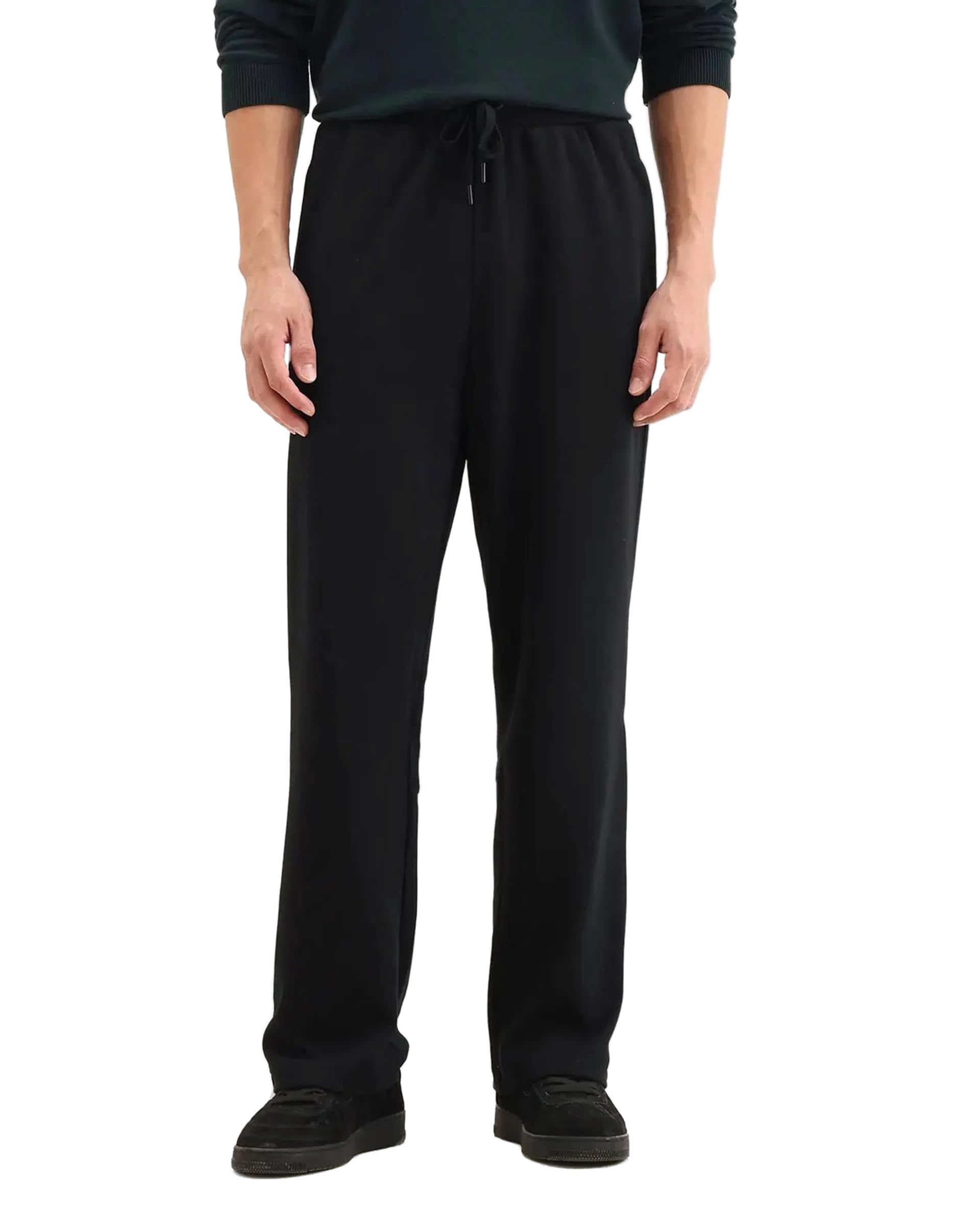 rare rabbit Men's Dalton Baggy Fit Solid Cotton Blend Mid-Rise Trouser-picture-25