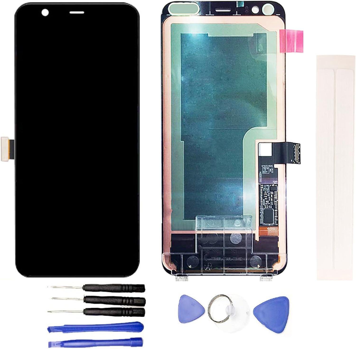 LCD Display & Replacement Touch Screen Digitizer Assembly with Free Tools for Goo-gle Pi-xel 4 Pi-xel4 Black