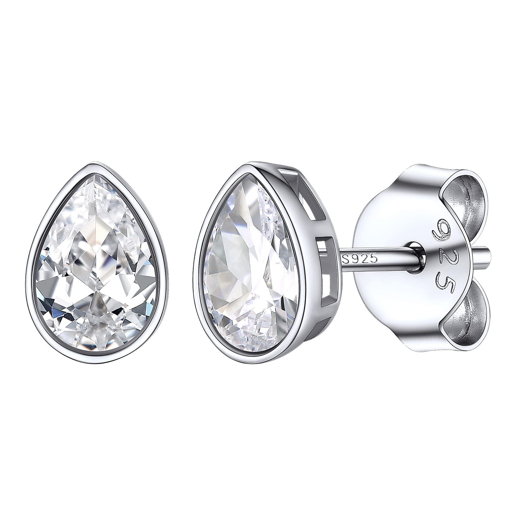Orecchini In Argento Sterling 925 Con Zirconi AAA+ – Cerchi Lucidi Lisci, Antiallergici, In Confezione Regalo