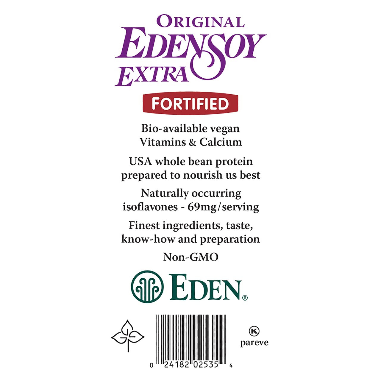 Eden Organic Edensoy Original Extra Soymilk, NonGMO, USA Whole Soy