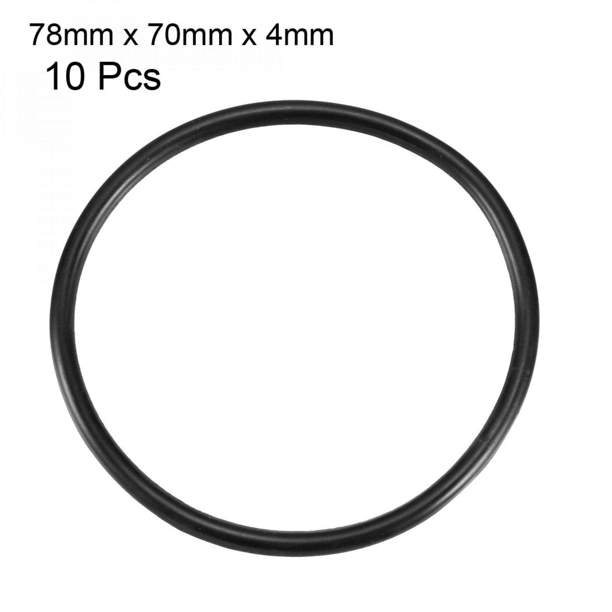 sourcingmap Nitrile Rubber O-Rings, 78mm OD 70mm ID 4mm Width, Metric Sealing Gasket, Pack of 10 - Image 2