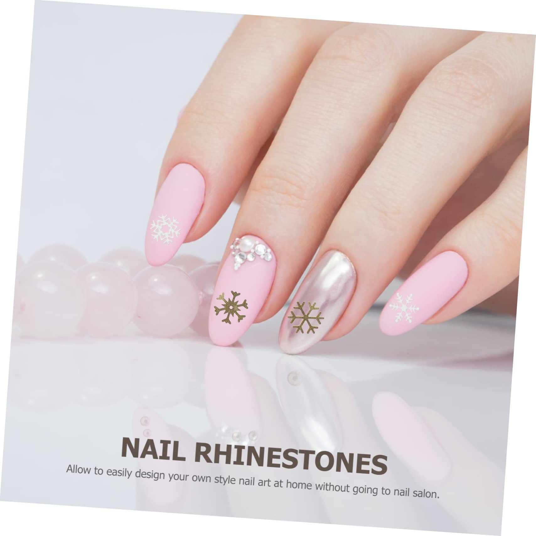 PRETYZOOM 15 Cajas Adornos Navideños Para Uñas Encanto Del Arte De Uñas De Nieve Pegatinas De Uñas Manicura Calcomanías De Arte De Uñas 3d Rostro Suministros De Uñas Lentejuelas