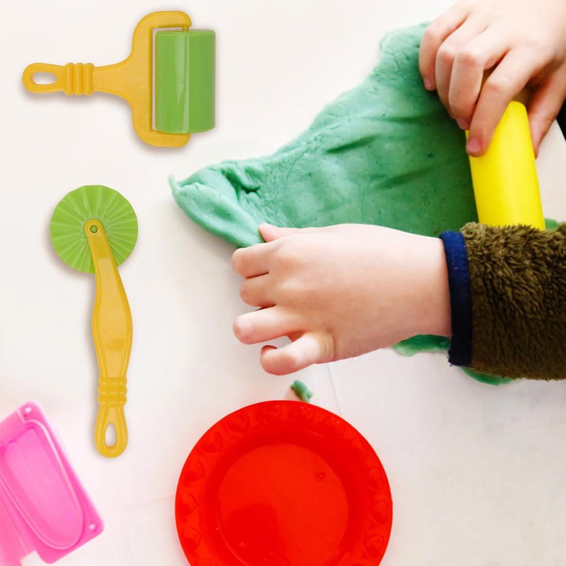 Attrezzi Modellare Plastilina Set Di 14 Attrezzi Per Modellare, In Plastica, Ideali Per Creta E Lavoretti Creativi Per Creta E Pasta Modellabile