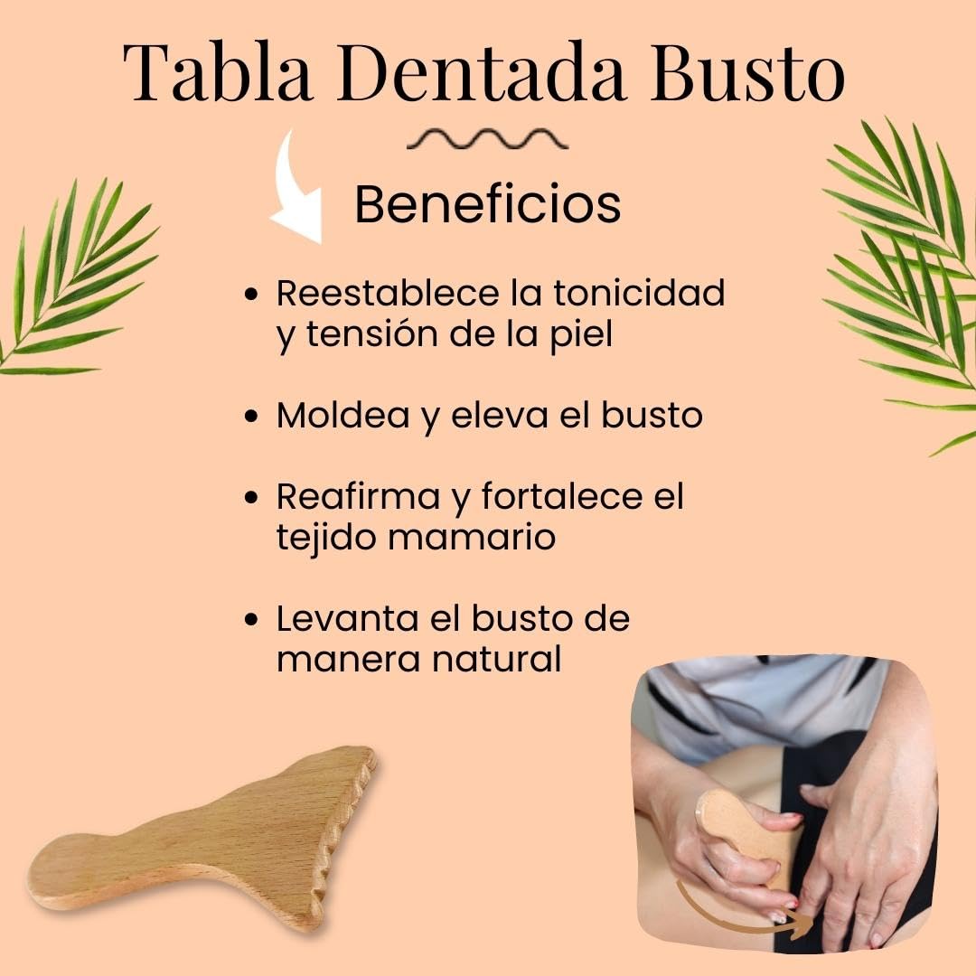 Kit Maderoterapia de Busto | Maderoterapia | Ideal para Masajes | Fabricado en Madera de Pino y Loto Natural | Diseñado por Maderoterapia Estética España