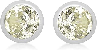 Amazon Essentials Sterling Silver Stud Earrings with Birthstone