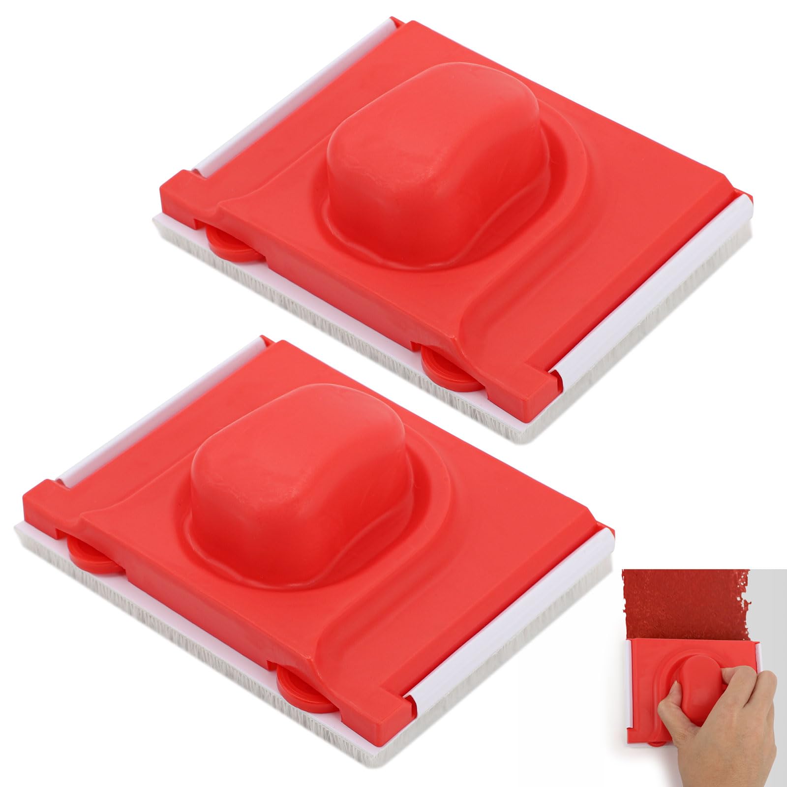 2 Pack Paint Edger Tool,Cutting in Tools for Painting,Edge Painting Tool,Multifunctional Paint Edger Tool with Pad Nylon Bristles Edges,Paint Edge Trimmer,Paint Pads for Walls and Ceilings