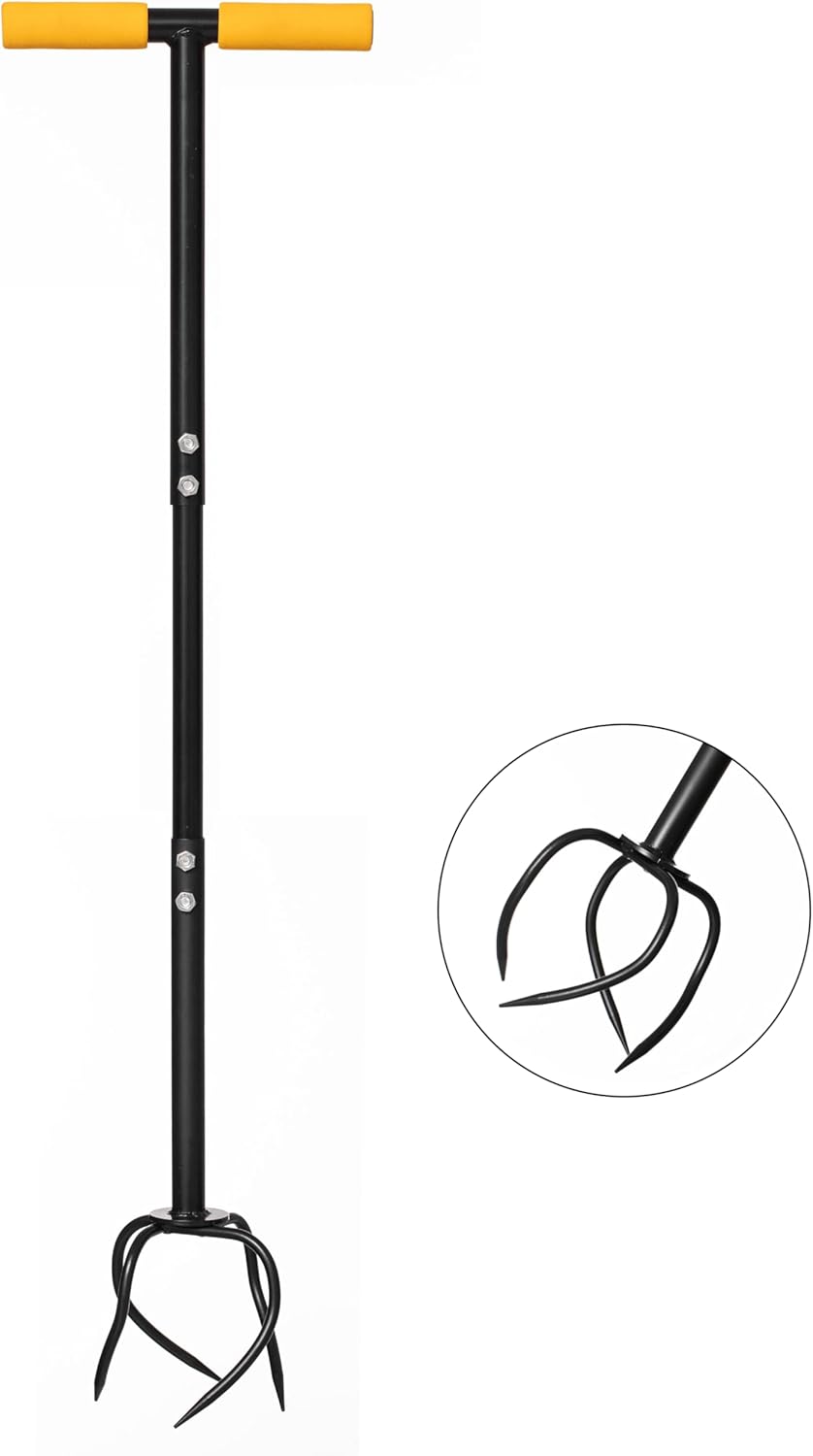 Gardenised 40-inch Lawn Twist Tiller - Soil Aerating Tool for Lawn Care, Yard and Garden Health - Perfect for Compact Soil, Grass Aeration, Lawn Revitalization with Comfortable Soft Sponge Grip