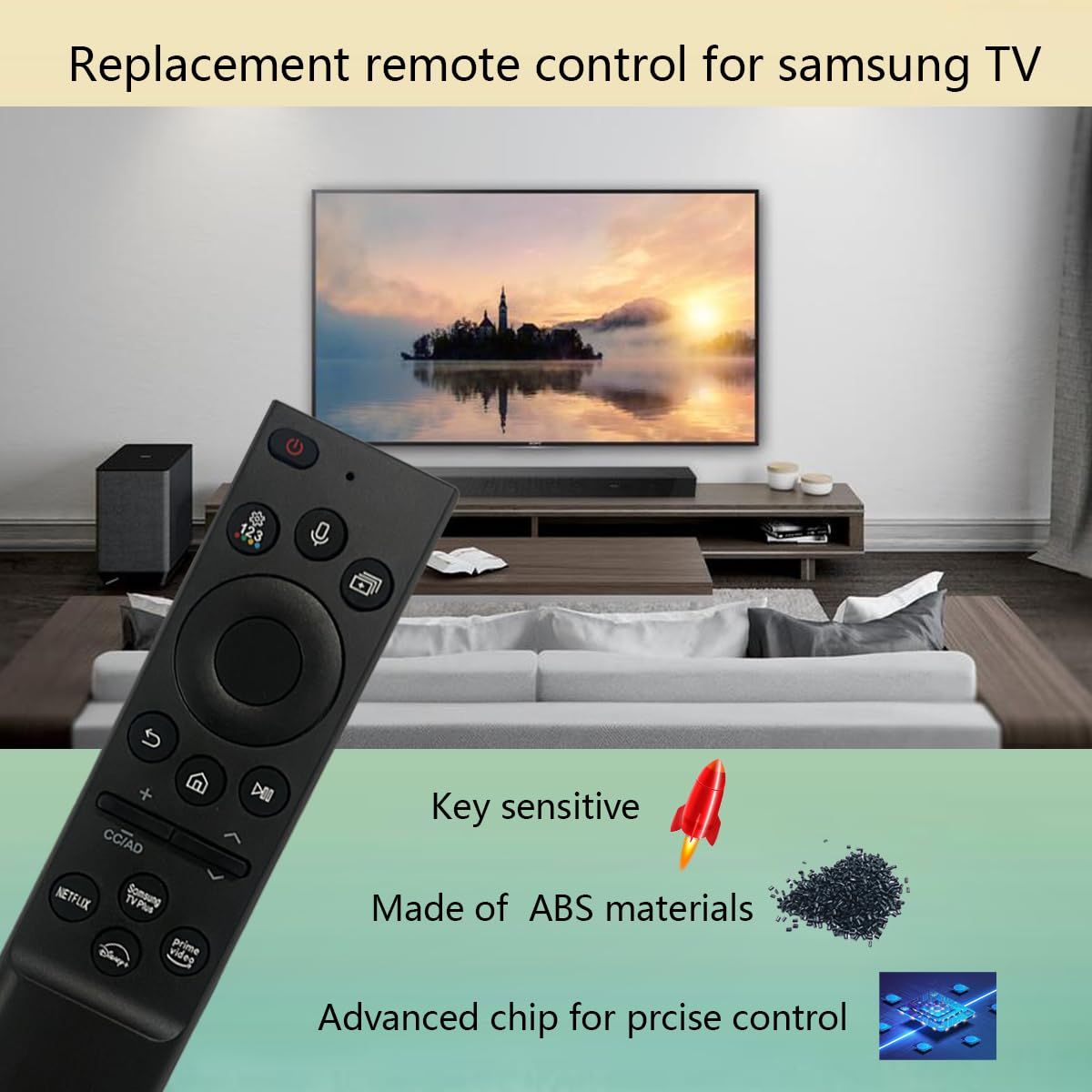 Zamiennik pilota głosowego do Samsung QN90D Series Neo Quantum HDR QLED 4K Smart TV QN43QN90DAFXZA QN50QN90DAFXZA QN55QN90DAFXZA QN65QN90DAFXZA QN75QN90DAFXZA QN85QN90DAFXZA QN985QN90DAFXZA