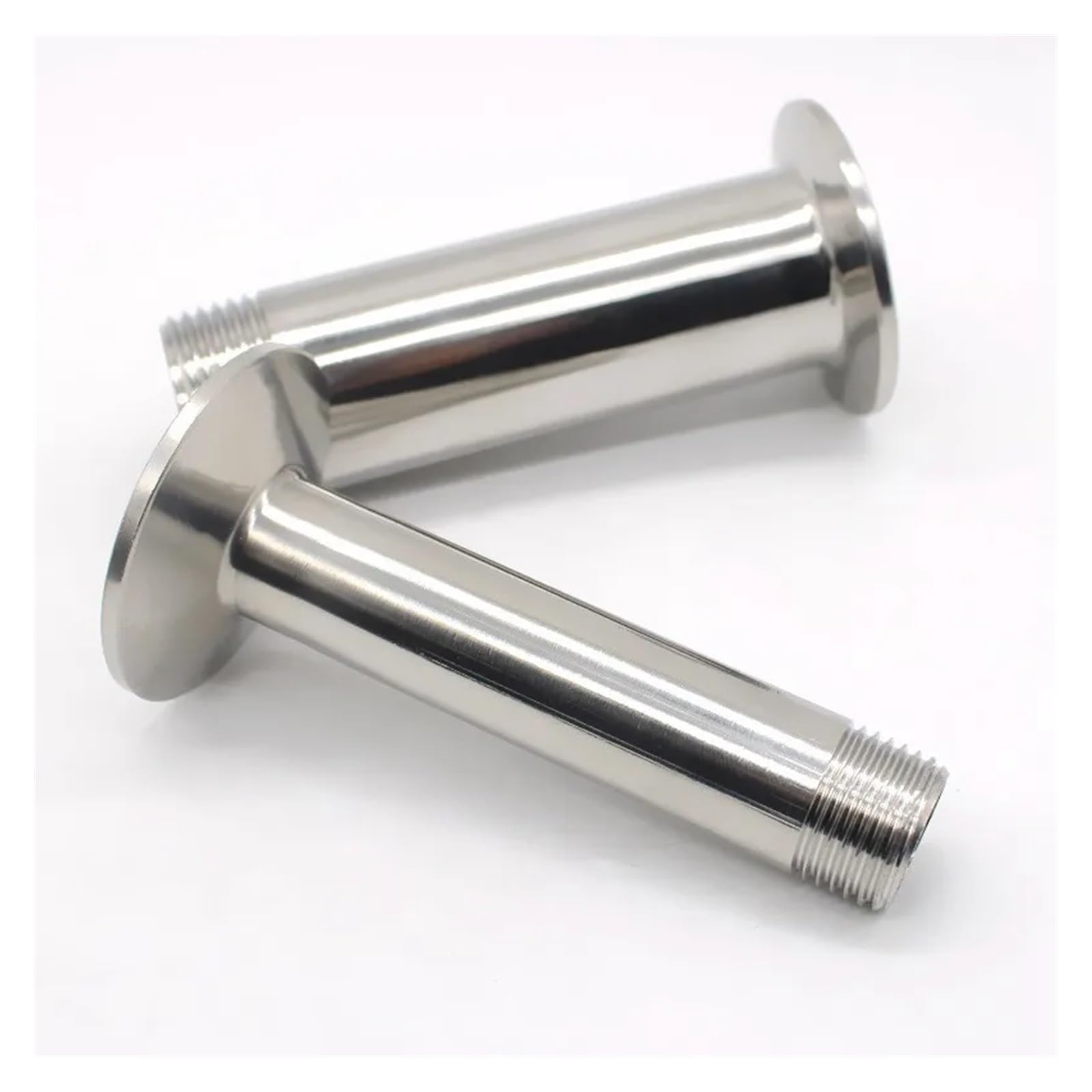 Conector tri clamp DN32 de acero inoxidable para tuberías industriales con rosca macho de 100mm