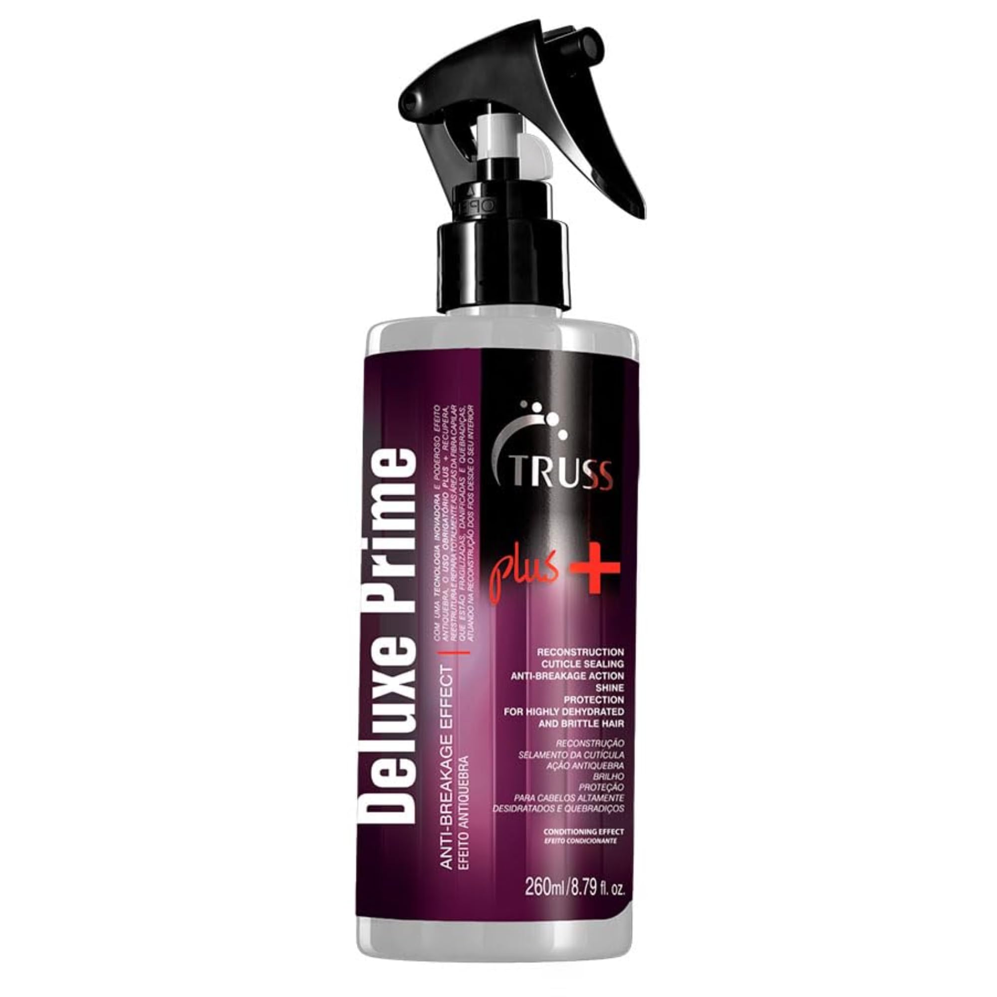 TRUSSDeluxe Prime Plus Anti Breakage Hair Spray - Rinse-Out Damaged Hair Treatment for Cuticle Sealing & Protection - Helps to Repair, Strengthen & Reconstruct Dry & Brittle Strands (8.79 oz)