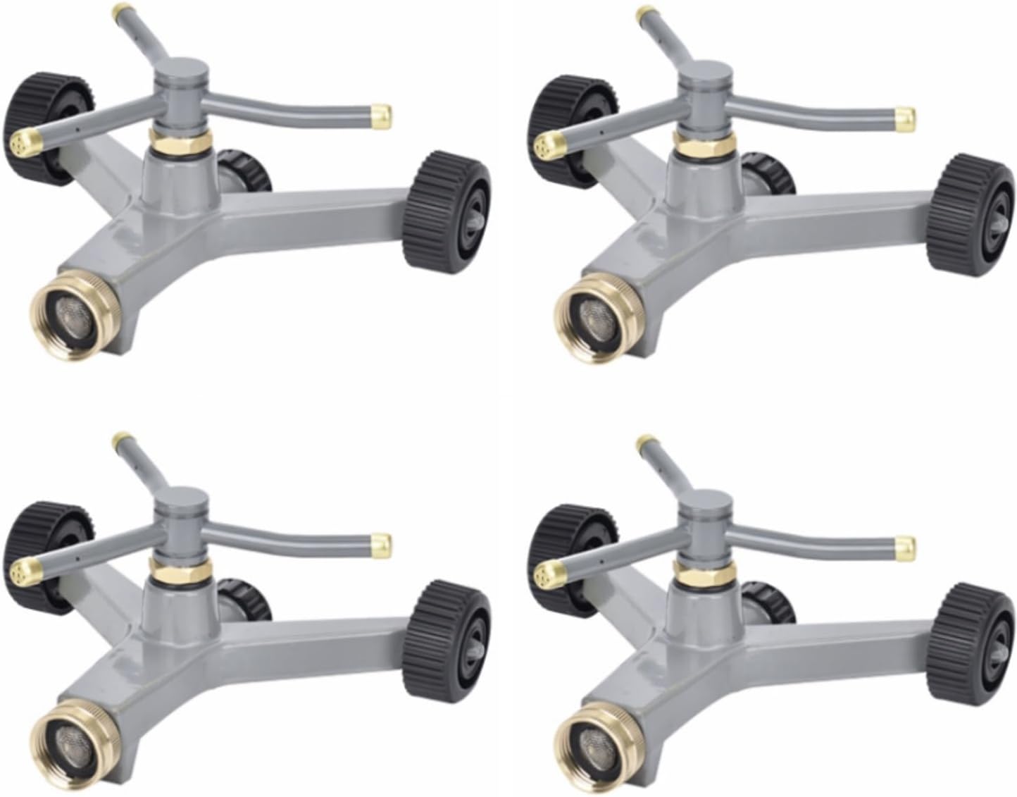 Green Thumb 3 Arm Metal Whirling, Spinning Lawn & Garden Sprinkler - Pack of (2)
