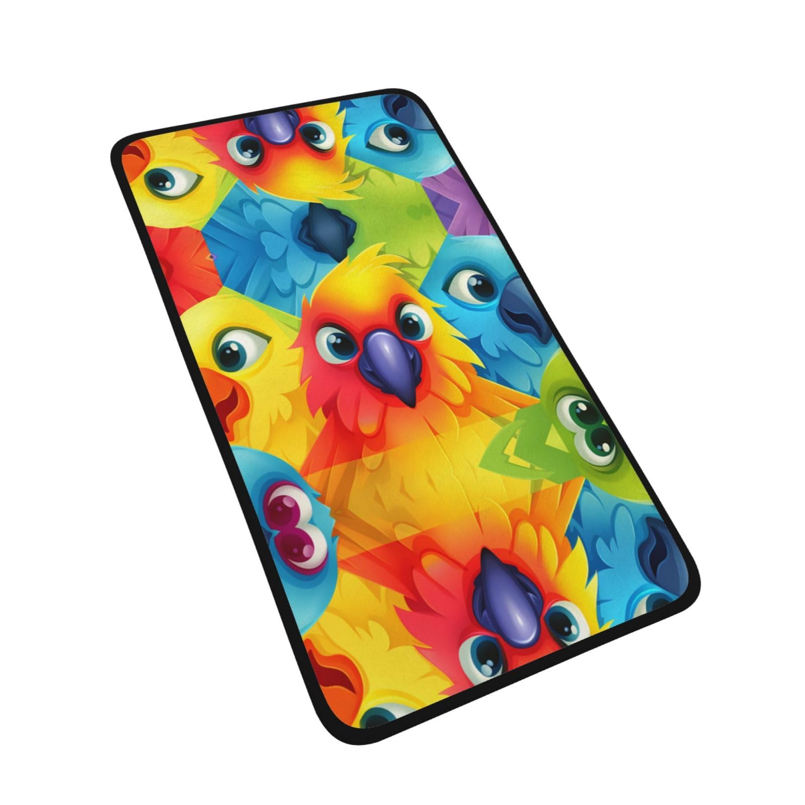 WBQLSL Cartoon Parrot Patterned Sports Towel (16x28 inches) - Lightweight Quick-Drying Absorbent Towel, Suitable for Swimming, Fitness, Yoga, etc.