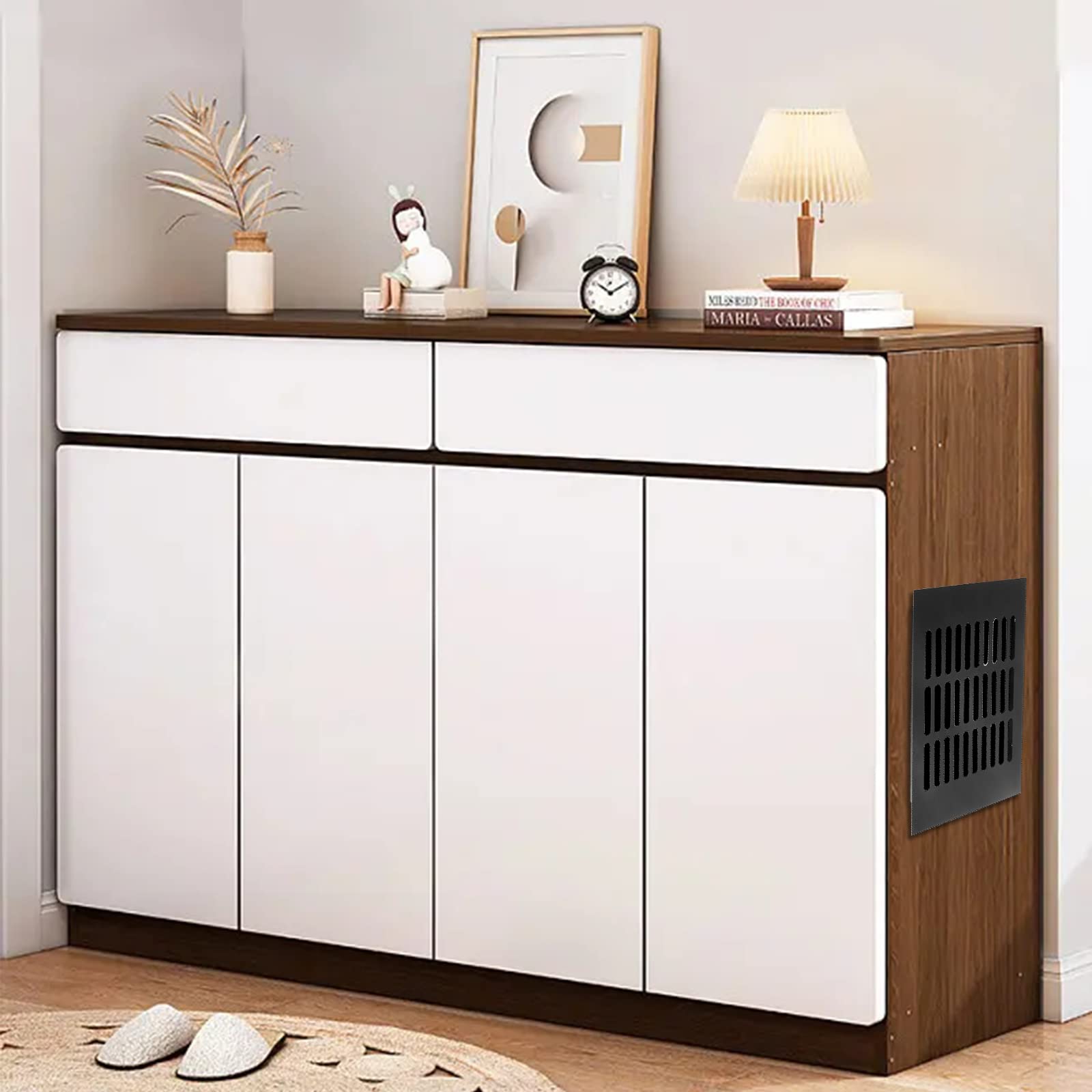 Lüftungsgitter Aus Aluminium, 300 X 80 Mm, 2 Stück – Für Schrank, Kleiderschrank, Schuhschrank