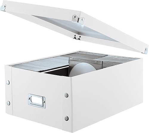Vista 15 de Snap-N-Store Caja de almacenamiento de CD – Paquete de 1/2 – Soporte duradero para discos con tapa para almacenar discos
