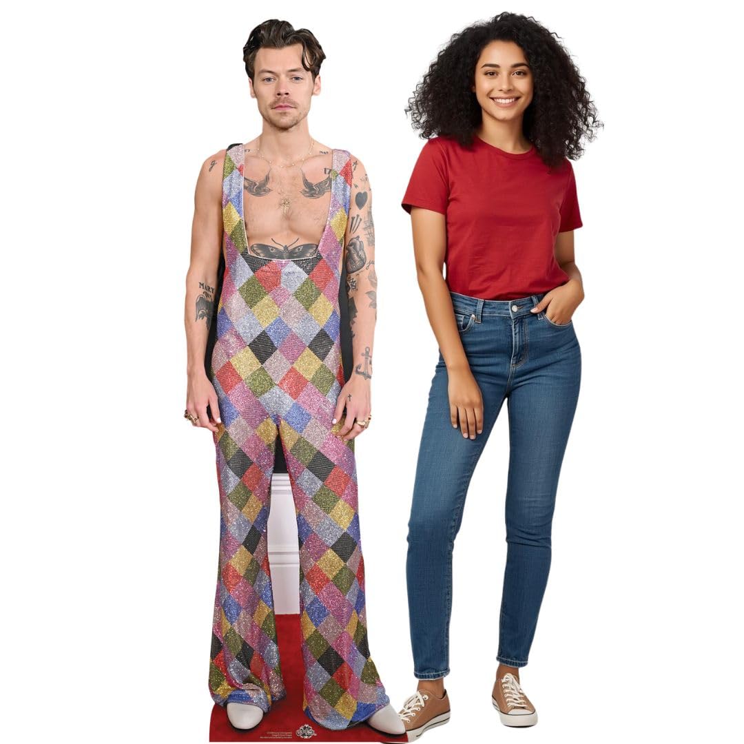 Star Cutouts Harry S Dungarees Cs1088 Harry Styles Dungarees Lifesize Cardboard Cutout With Mini Star Cutout
