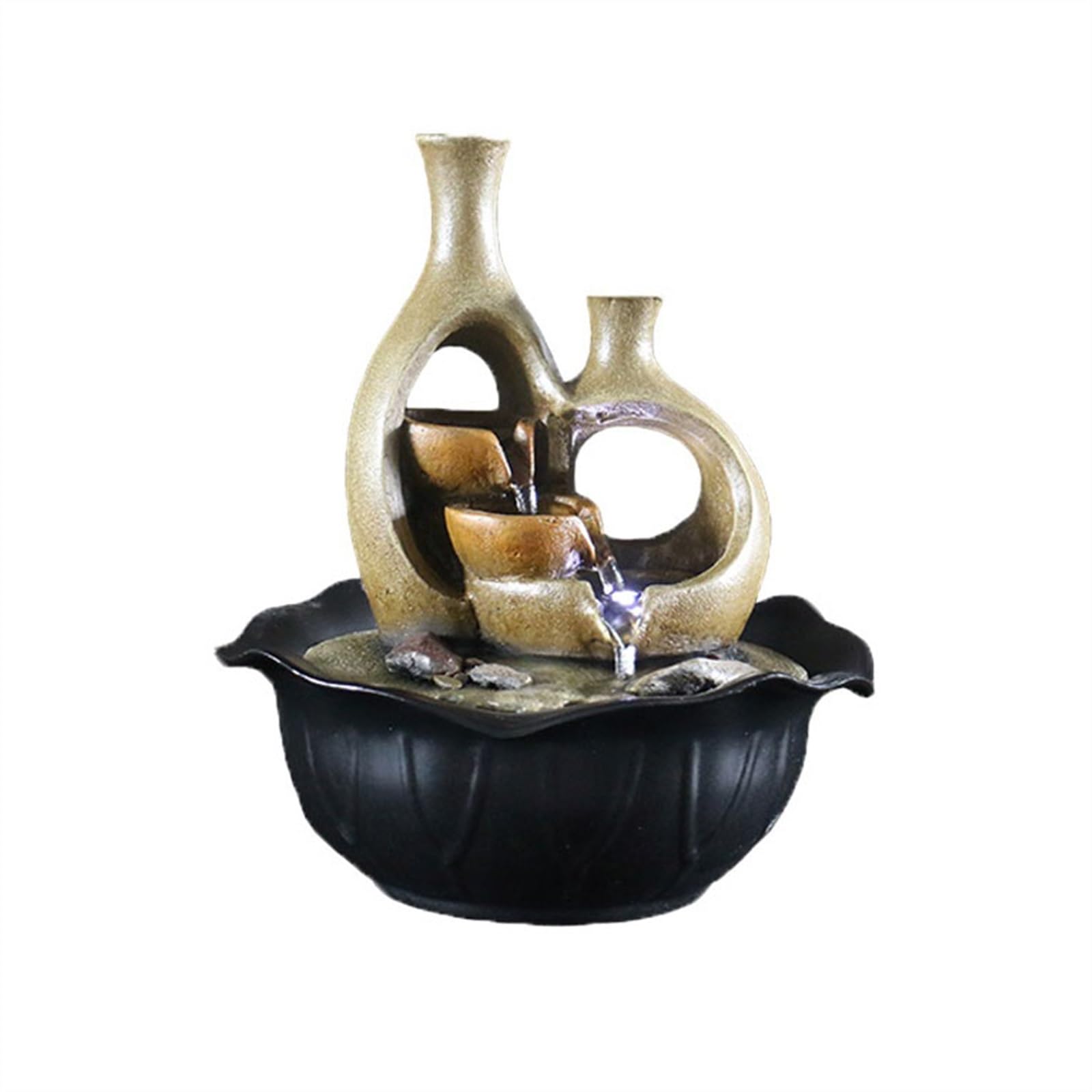 indoor Waterfall Simple Retro Desktop Fountain Feng Shui Ball Ornaments Home Living Room Decorations Furnishings