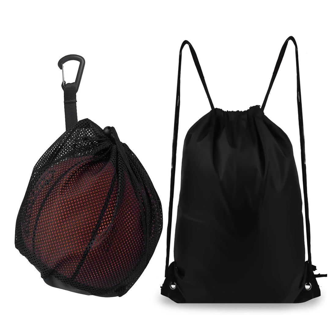 Sac De Foot En Filet + Sac à Cordon 2 Pièces - Rangement Ballon Et Sport Pratique