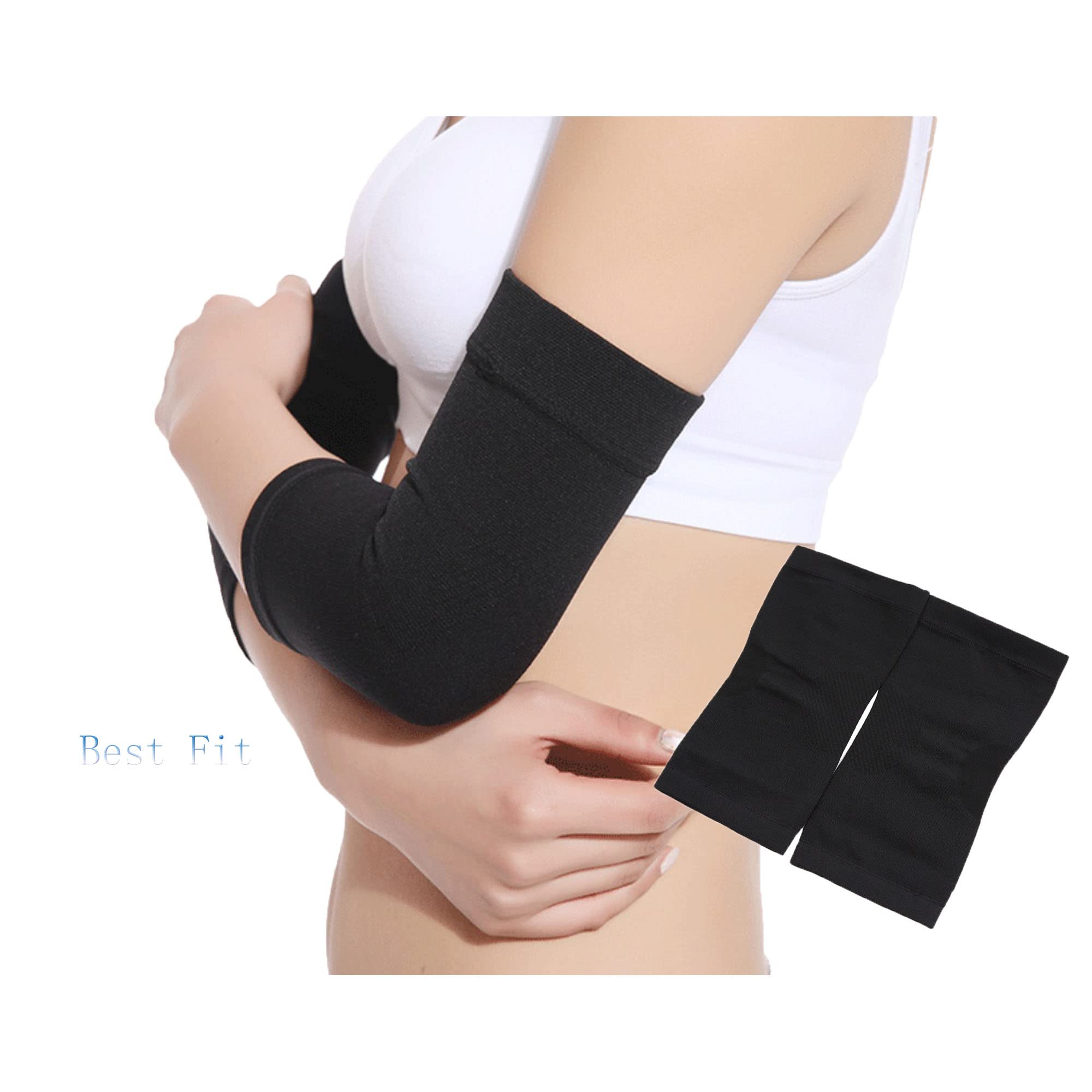 SVDpirit Elbow Brace Compression Sleeve (Pair) Elbow Compression Support Brace for Tendonitis Prevention, Recovery HSZ001BXL