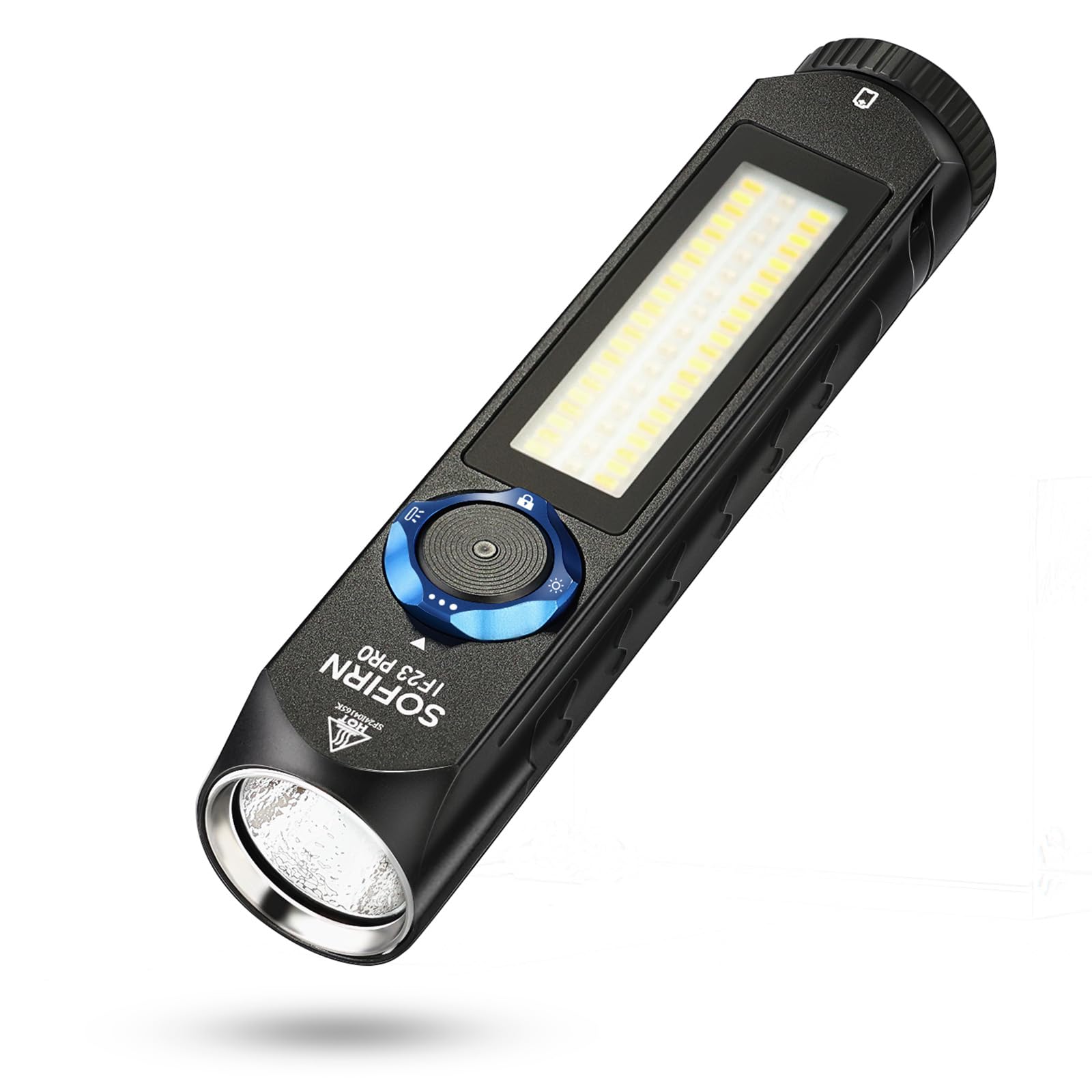 Sofirn IF23PRO Linterna LED USB C recargable 5000 lúmenes extremadamente brillante linterna EDC linterna con imán RGB para búsquedas senderismo camping