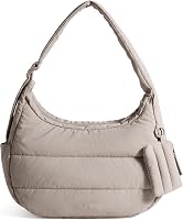 Geantă de umăr hobo pufos pentru femei bagsmart cu portofel mic, geantă de mână ușoară tip crossbody 1