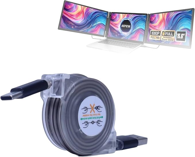 Cable Retráctil para Extensor de Pantalla Laptop