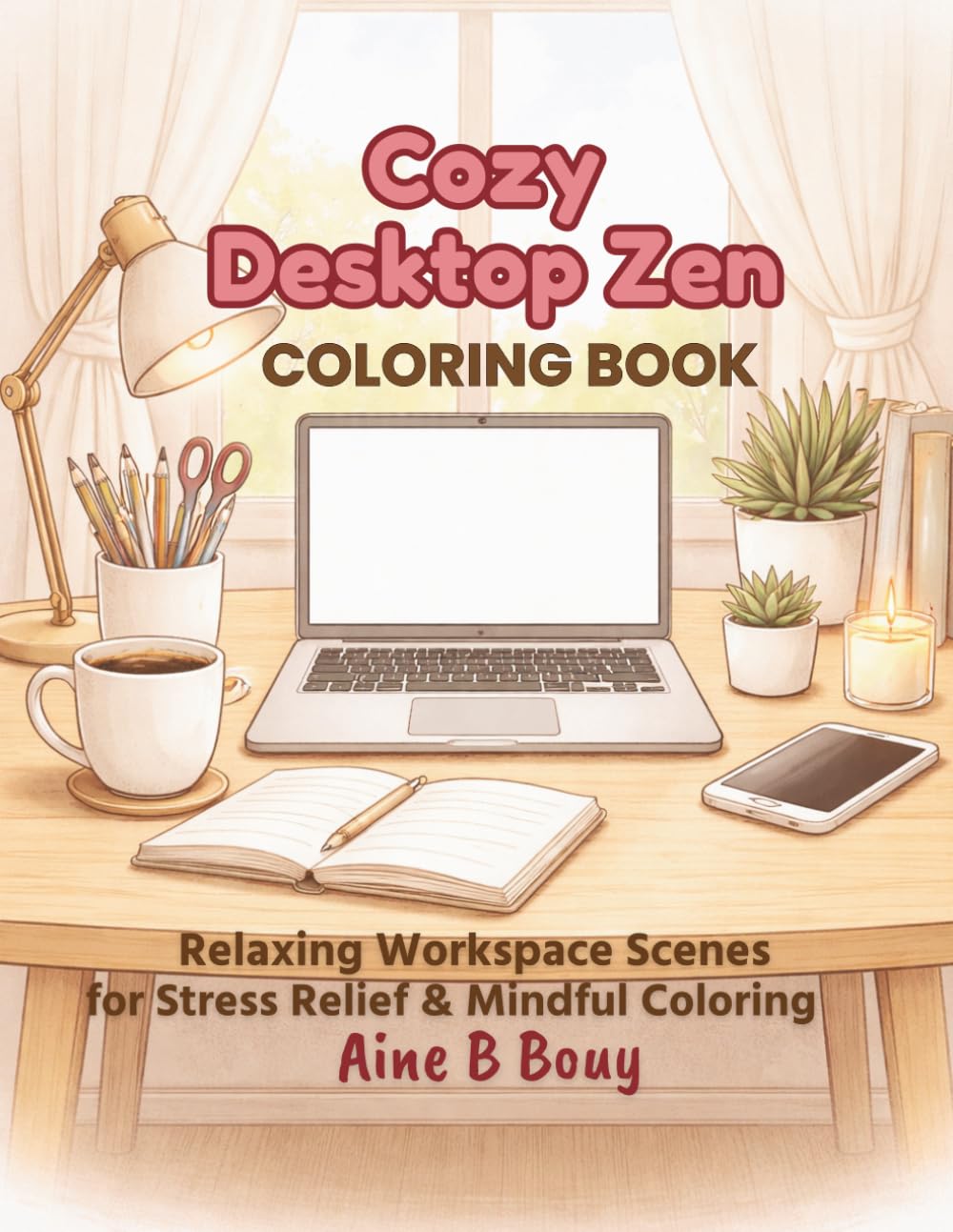 Cozy Desktop Zen (Cozy Coloring Collection)