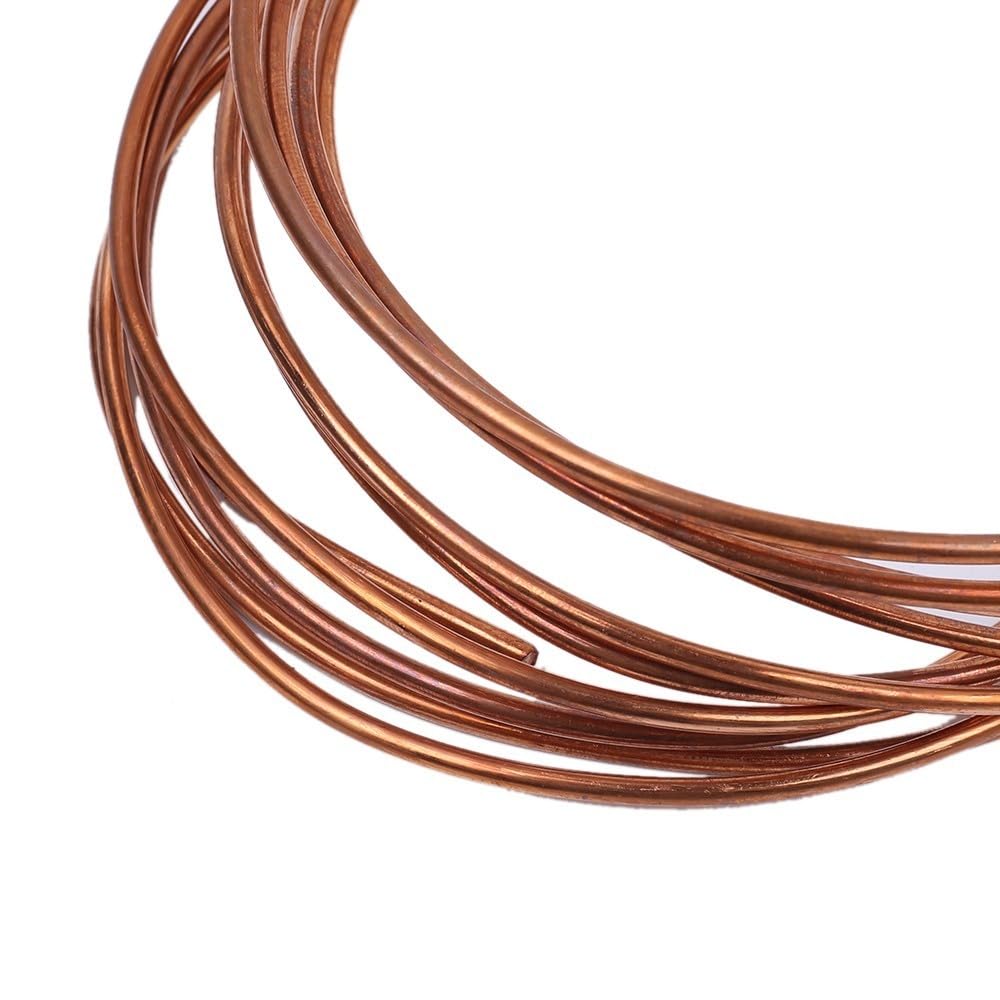 Fil de Cuivre,T2 Fil de Cuivre pur Blank,Bonne Conductivité Thermique et Résistance à la Corrosion,1mm x 10m/ 3mm x 4m/ 4mm x 5m