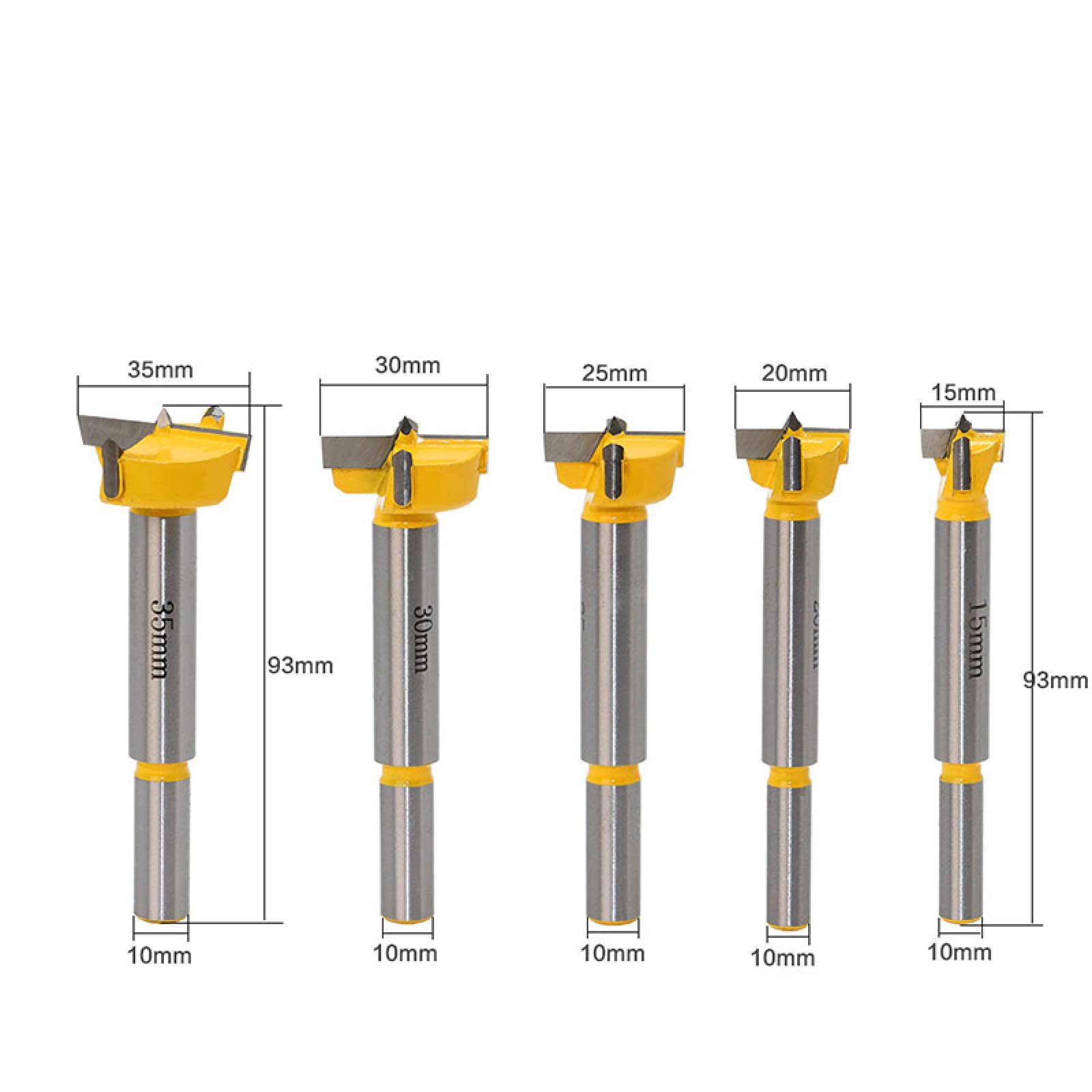 1 pz 15mm-100mm punte Lavorazione Del Legno strumenti di Legno Hole Saw Cutter Cerniera Noioso punte da trapano Gambo Rotondo Carburo di Tungsteno Cutter,60 mm