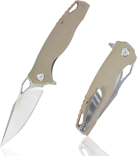 Miniatura 1 de Cuchillo de bolsillo plegable para exteriores con clip, cuchillos tácticos asistidos por resorte para senderismo, caza y campamento, cuchillo de