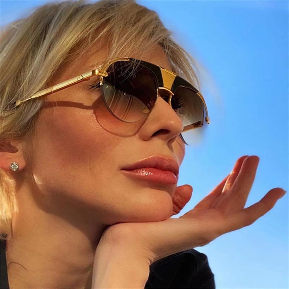 Woman Glasses Retro Steampunk Men's Sunglasses Eyewear Sunglasses