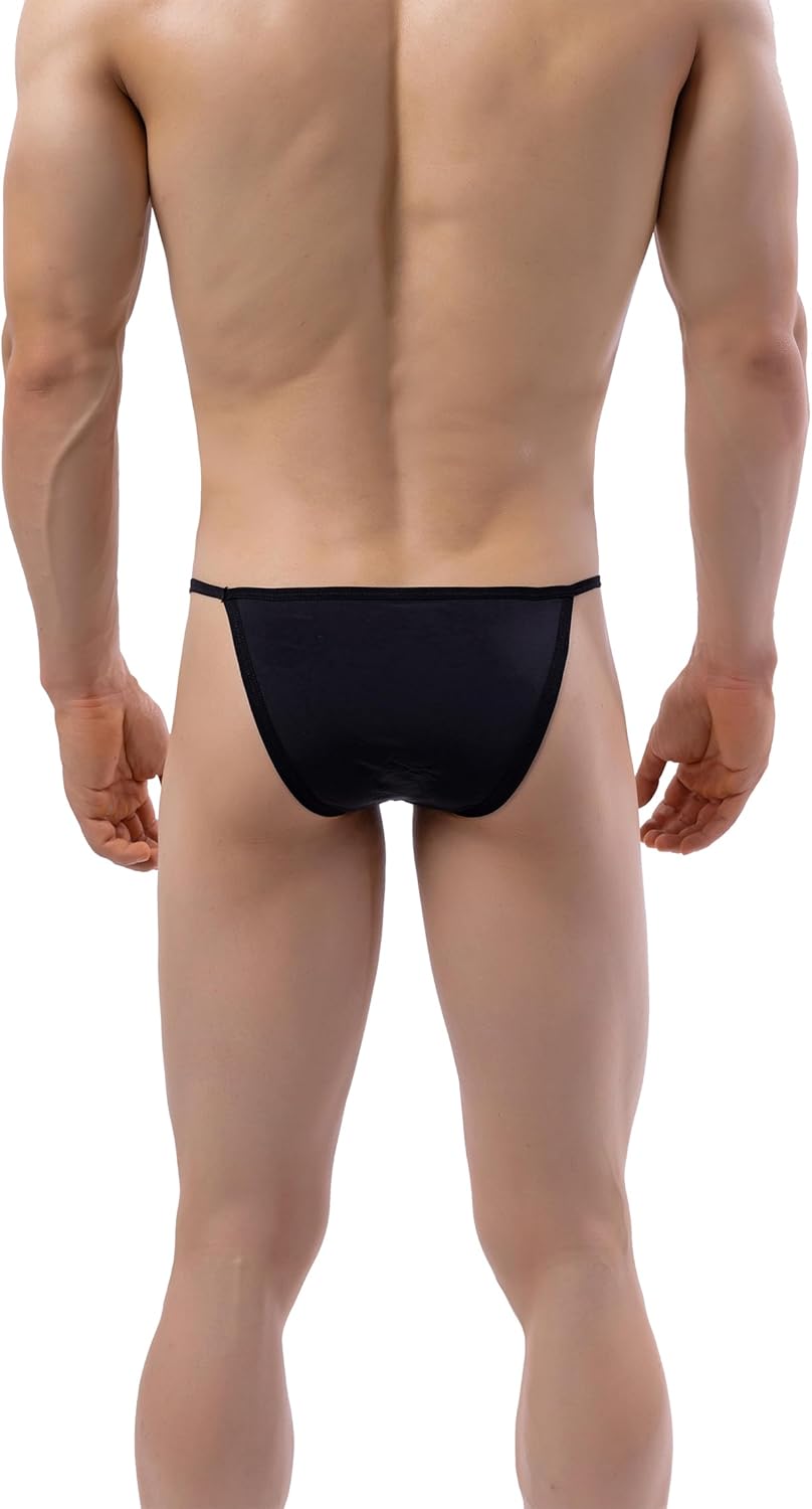 iKingsky Men's String Bikini Underwear High-leg Opening Briefs Sexy Brazilian Cut Bulge Underwear - Image 3